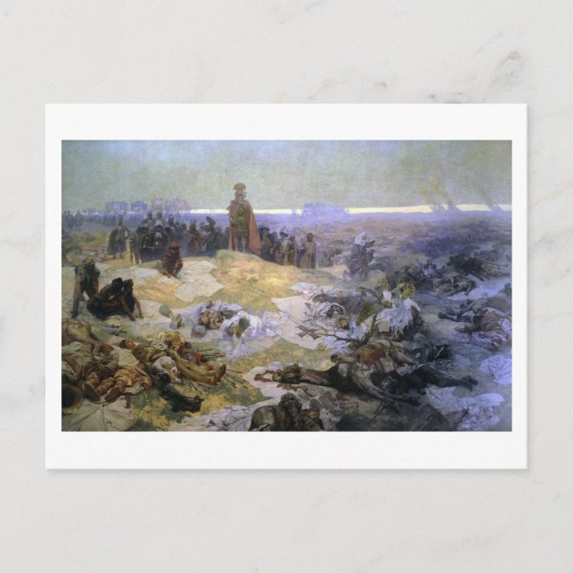 #10 Efter slaget vid Grunwald, Mucha Vykort (Framsida)