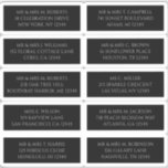 10 enskilda gäster Namn Adress Mystical Black Klistermärken<br><div class="desc">10 enskilda Gäst Namn Mystical Black Silver Bröllopset har 10 klistermärken med din individuella gäst namn och adress på varje klistermärke i silver-skript på en svart bakgrund. Även perfekt för jul och Helgdagskort, partiinbjudningar, tack för kort och kontorsutskick. Redigera bara texten i textrutorna. OBS! KONTROLLERA ATT KLICKA LAKAN STORLEKT FÖR...</div>
