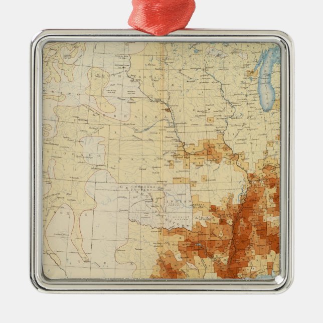 10 färgad befolkning 1890 julgransprydnad metall (Framsidan)