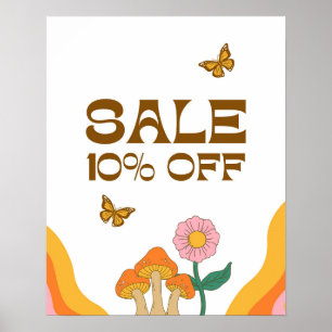10 % försäljningsskylt, 10 % rabatt, Boutique Sale Poster