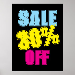 10 % försäljningsskylt, butikssignal, färgstark fö poster