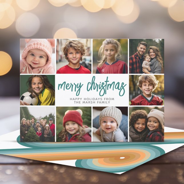 10 Foto Gräns - God jul Retro Line Art Julkort (Retro Line Art - Online Christmas Card with a vintage 70s vide - 10 photos)