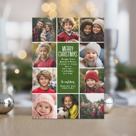 10 Foto Gräns - God jul Retro Line Art Julkort