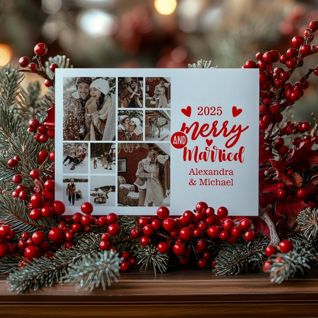 10 Foto Minimalistisk Glad och Gift  Julkort (Skapare uppladdad)