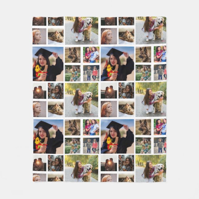 10-fotobladbildsfilé med personlig fleecefilt (Framsidan)