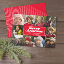 10 Fotokollage - God jul Red Line Art