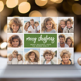 10 Fotokollage - God jul Retro Rand Julkort