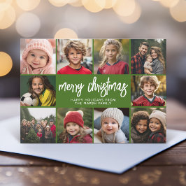10 Fotokollage - God jul Retro Rand Julkort