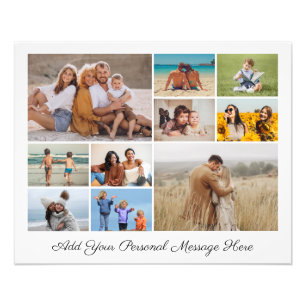 10 Fotokollage Lägg till en Hälsning-fotoutvidgnin Fototryck