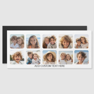 10 Fotokollage med enkel text - vit magnet