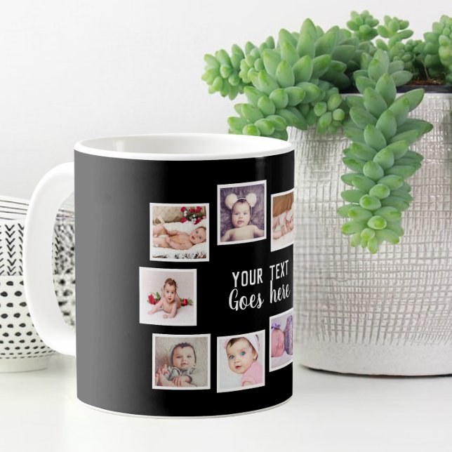 10 Fotokollage med svart Personlig Kaffemugg (Skapare uppladdad)
