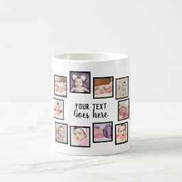 10 Fotokollage med vit Personlig Kaffemugg