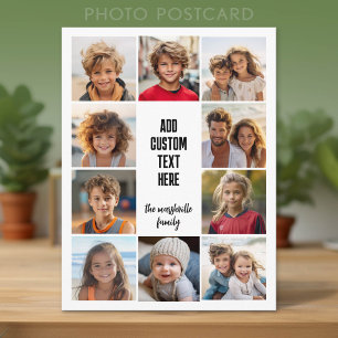 10 Fotokollage Ram - Centrerade Textblock Vykort