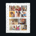 10 Fotomodern Grönt Romantic Kärlek Heats Namn Fleecefilt<br><div class="desc">10 Photo Modern Grönt Romantic Kärlek Heats Namn Fleece Blanket har tio av dina favoriter bilder för att du snabbt och enkelt ska kunna lägga till din egen fotokollage. Anpassa med ditt namn och omgiven av en söt grönt kärlek hjärta mönster. Gör en perfekt till jul, födelsedagar, Mors dag, systrar,...</div>