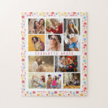 10 Fotomodern Snyggt Vattenfärg Polka dots Namn Pussel<br><div class="desc">10 Photo Modern Snyggt Watercolor Polka dots Namn Jigszawa Puzzles har tio av bilder:n som du föredrar för att du snabbt och enkelt ska kunna lägga till en egen fotokollage. Anpassa med ditt namn och omgiven av en enkel färgstark polka punkt mönster. Gör en perfekt till jul, födelsedagar, Mors dag,...</div>