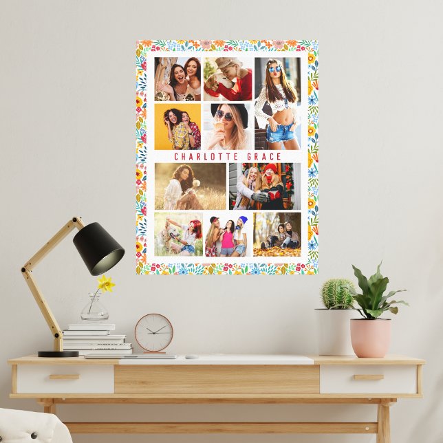 10 Fotomodern Trendig Blommigt Snyggt Namn Canvastryck (Skapare uppladdad)