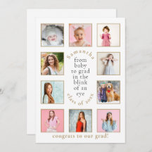 10 Foton Baby till Grad Namn År Studenten