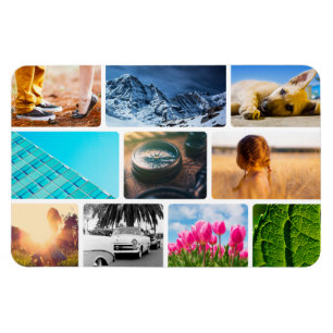 10 Fridge Magnet Template Collage White