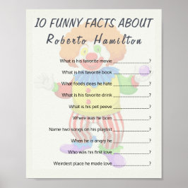 10 FUNNY FAACTS PARTY GAME FÖR MANAR POSTER