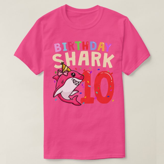10 Geburtstag Hai T Shirt (Design framsida)