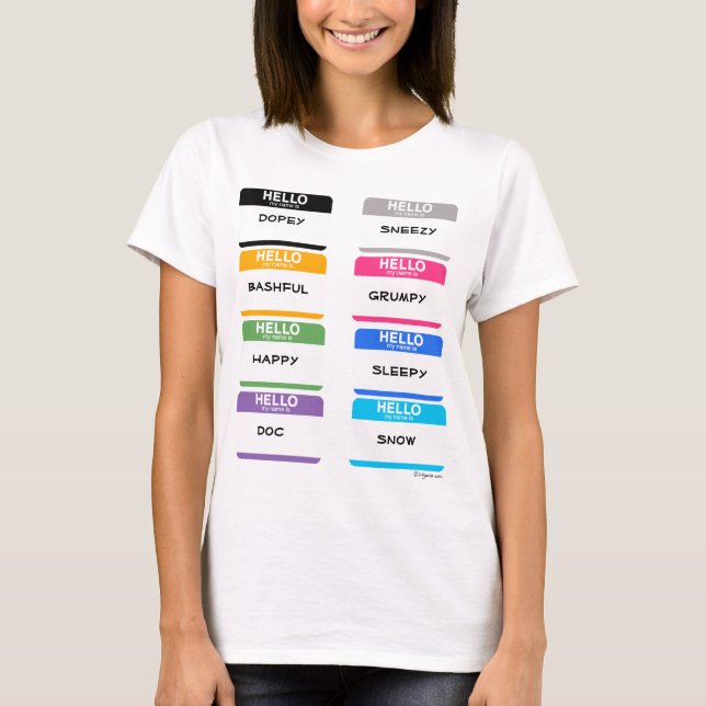 10 Hej Min Namn är Stickers Färg T Shirts (Framsida)
