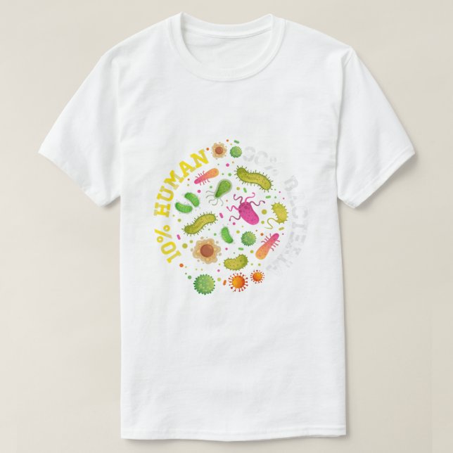10 Human 90 Bacteria I Chemistry Laborato T Shirt (Design framsida)