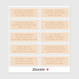 10 Individuell gäst Namn Adress Champagne Guld Klistermärken