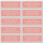 10 Individuell gäst Namn Adress Party Bröllop Klistermärken<br><div class="desc">10 Vita skrivstift för Guest Namn Adress Party med Bröllop har 10 klistermärken med din individuella gäst namn och adress på varje dekal i vit skripttypografi på korallbakgrund. Perfekt för bröllopsinbjudningar, jul och Helgdagskort, festinbjudningar, tack för kort och kontorsutskick. Redigera bara texten i textrutorna. Visa Evco Studio för andra färger...</div>