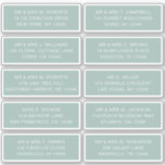 10 Individuell gäst Namn Adress Party Bröllop Sti Klistermärken<br><div class="desc">10 Vita skrivstift för Guest Namn Adress Party med Bröllop har 10 klistermärken med din individuella gäst namn och adress på varje dekal i vit skripttypografi på gröntens bakgrund. Perfekt för bröllopsinbjudningar, jul och Helgdagskort, festinbjudningar, tack för kort och kontorsutskick. Redigera bara texten i textrutorna. Visa Evco Studio för andra...</div>