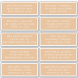 10 Individuell gäst Namn Adress Party Bröllop Sti Klistermärken<br><div class="desc">De 10 enskilda Guest Namn Adress Party White Script Stickers har 10 klistermärken med din individuella gäst namn och adress på varje dekal i vit skripttypografi på en majsbakgrund. Perfekt för bröllopsinbjudningar, jul och Helgdagskort, festinbjudningar, tack för kort och kontorsutskick. Redigera bara texten i textrutorna. Visa Evco Studio för andra...</div>