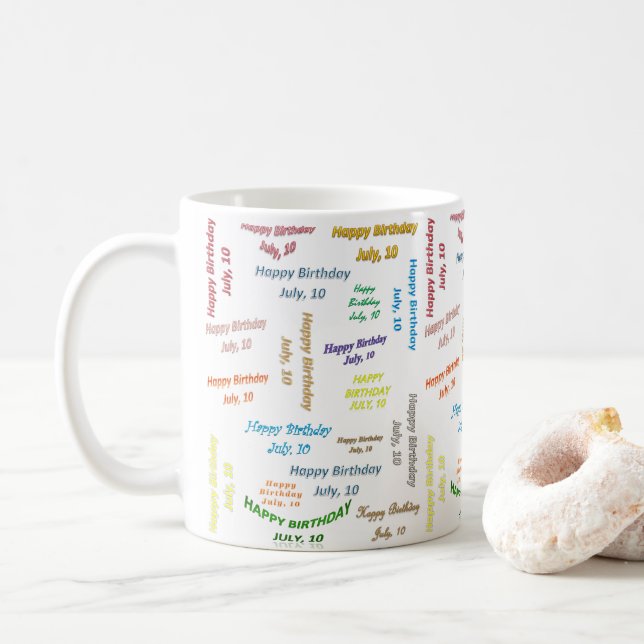 10 juli, Födelsedagsmugg Kaffemugg (Med munk)