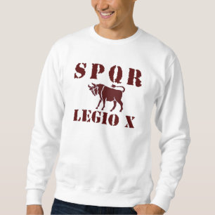 10 Julius Caesar berömd 10th romersk legiondräkt Lång Ärmad Tröja