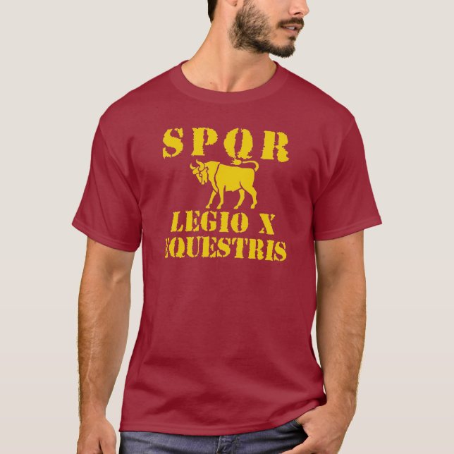 10 Julius Caesar berömda 10th legion - romersk T-shirt (Framsida)