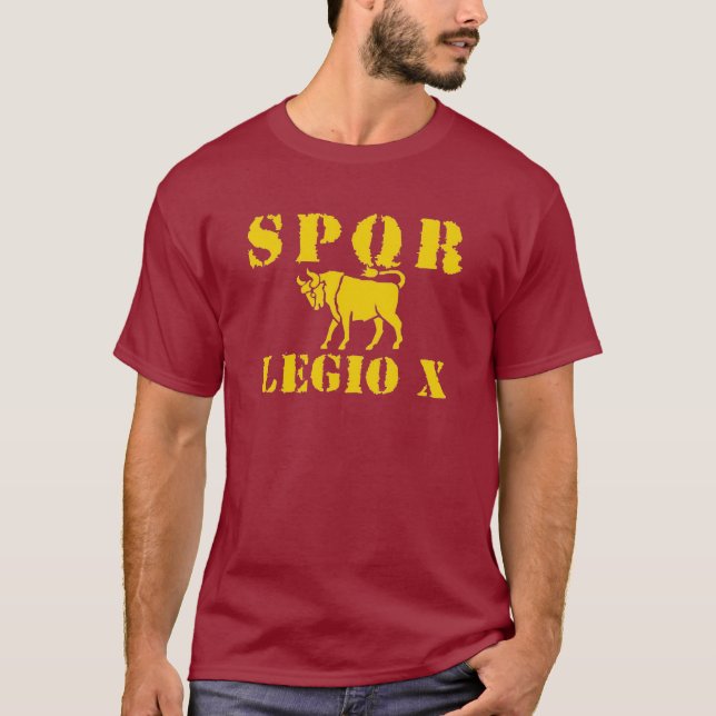 10 Julius Caesar berömda 10th romerska T-shirt (Framsida)