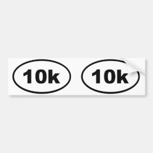 10 k oval bildekal