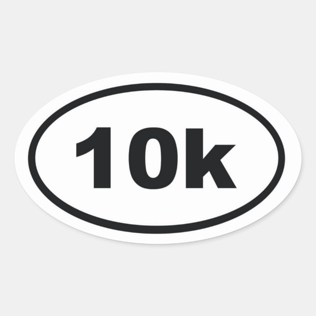 10 k ovalt klistermärke (Framsida)
