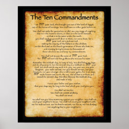 10 kommandon Poster 16 x 20