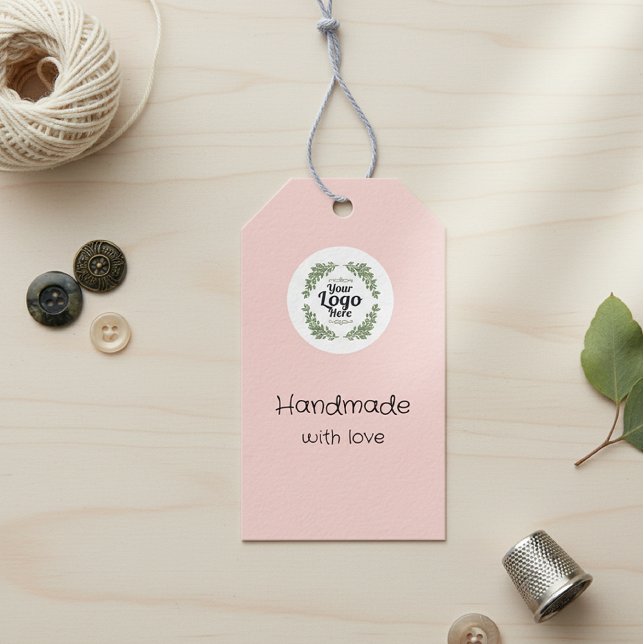 10 Labels with your Logo, branding labels, pink Presentetikett (Skapare uppladdad)
