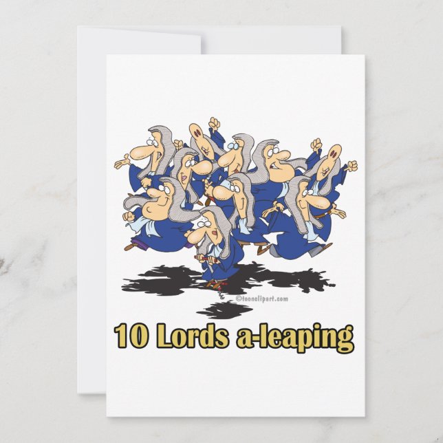 10 lords 10:e dag av julklappar julkort (Framsida)