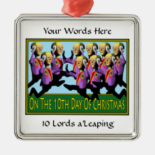 10 Lords Hoppa Julgransprydnad Metall