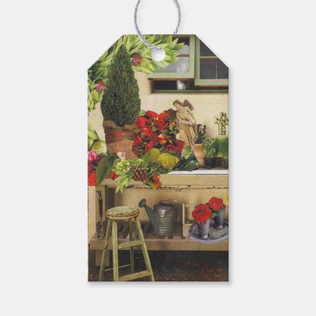 10 Märkre med jultema Presentetikett (Framsidan)