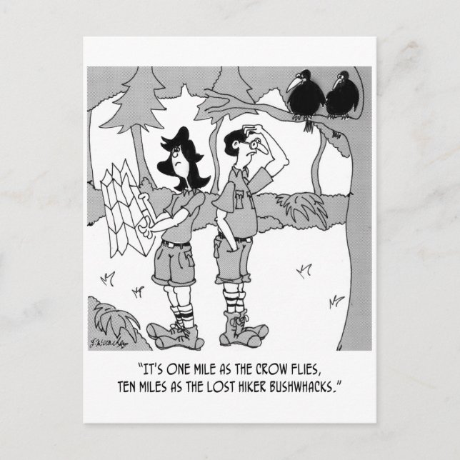 10 miles som Hiker Bushwhacks Vykort (Framsida)