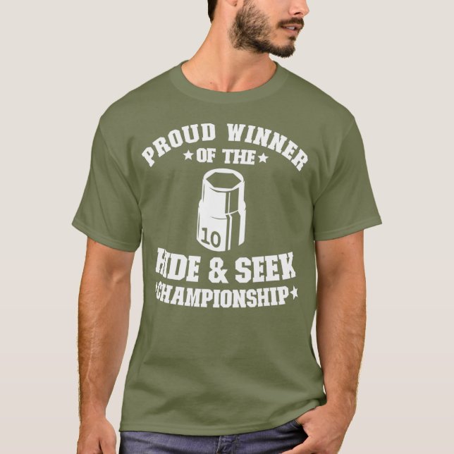 10 mm stolta vinnare av Göm-VM T Shirt (Framsida)
