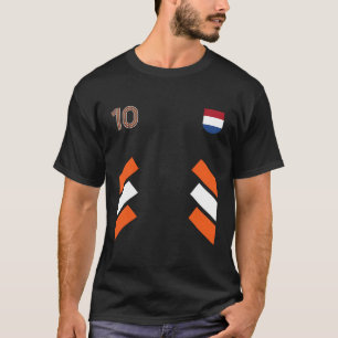 10 Nederländska fotbollsarenan, Nederländerna Flag T Shirt