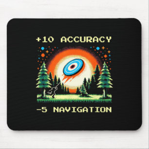 +10 Noggrannhet –5 Navigering Pixel Disc Golf Spel Musmatta