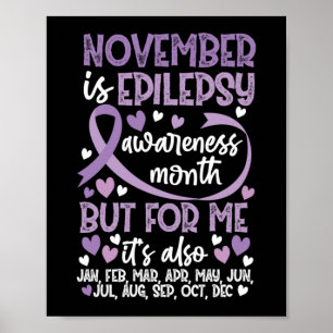 10 november är epilepsimedvetandegrad Månadsmenyfl Poster