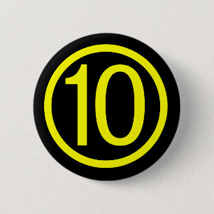 10 - nummer tio knapp
