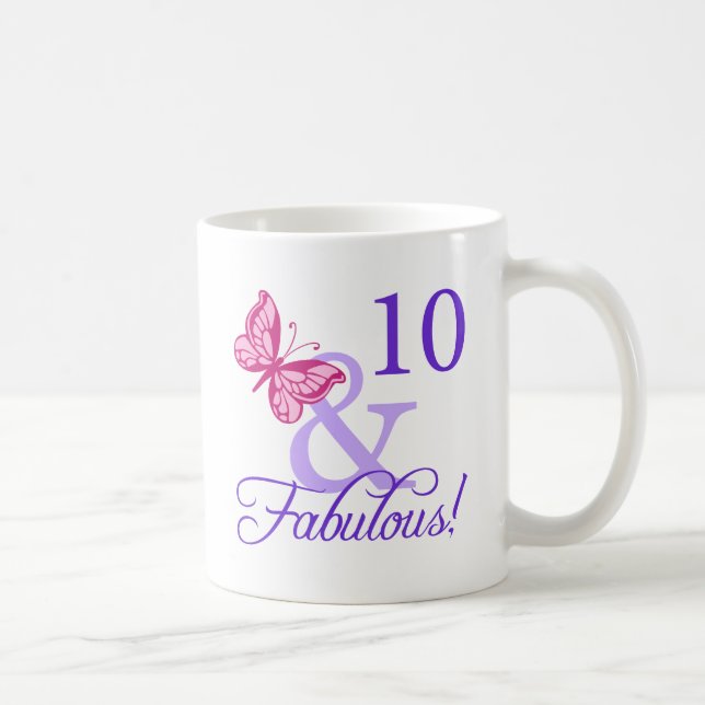 10 och födelsedag kaffemugg (Höger)