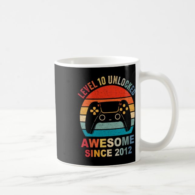 10 Olåst Fantastisk 2012-videospel 10:e födelsedag Kaffemugg (Höger)