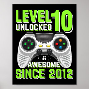 10 Olåst Fantastisk 2012-videospel 10:e födelsedag Poster